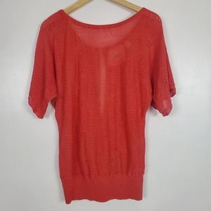 Anthro Angel of the North short sleeved open back top